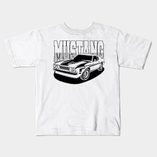 MUSTANG (Black Print) Kids T-Shirt